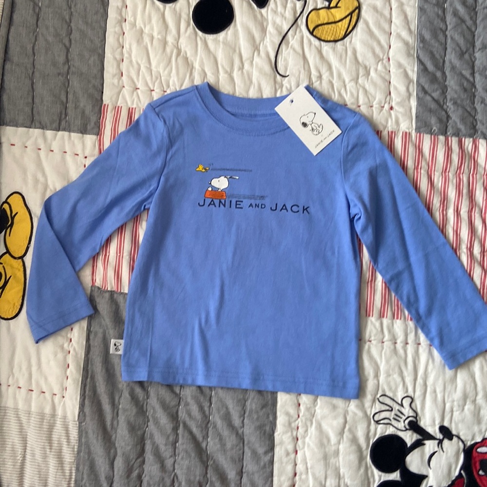 Janie and Jack toddler boy long sleeve snoopy t-shirt